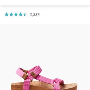 Reef Pink Sandals size 7